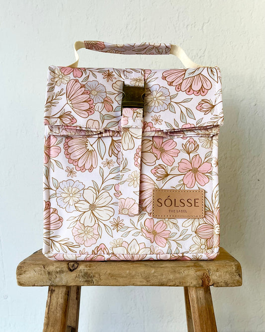 Folded Cooler Satchel - Fleur